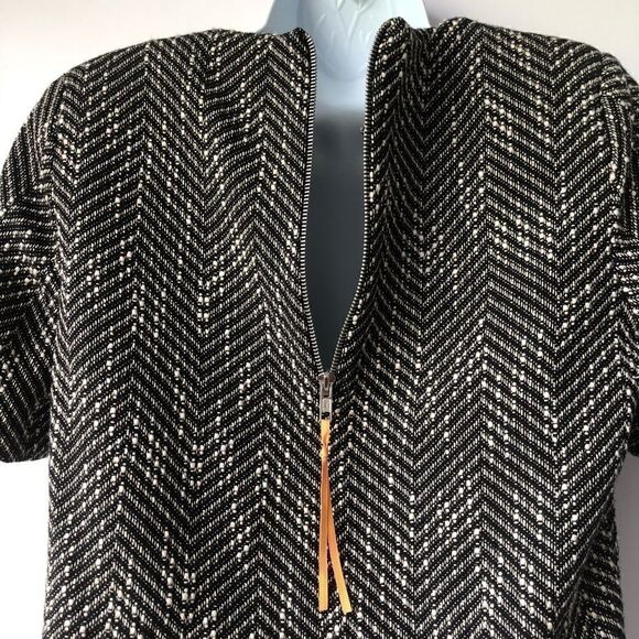 ASOS CROP TWEED SHORT SLEEVE TOP - Picture 4 of 8